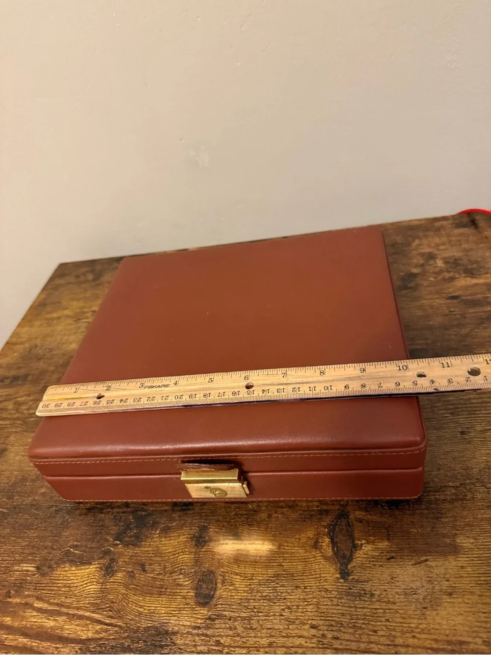 Vintage Savoy Cigarette Men's Brown Leather Jewelry Box